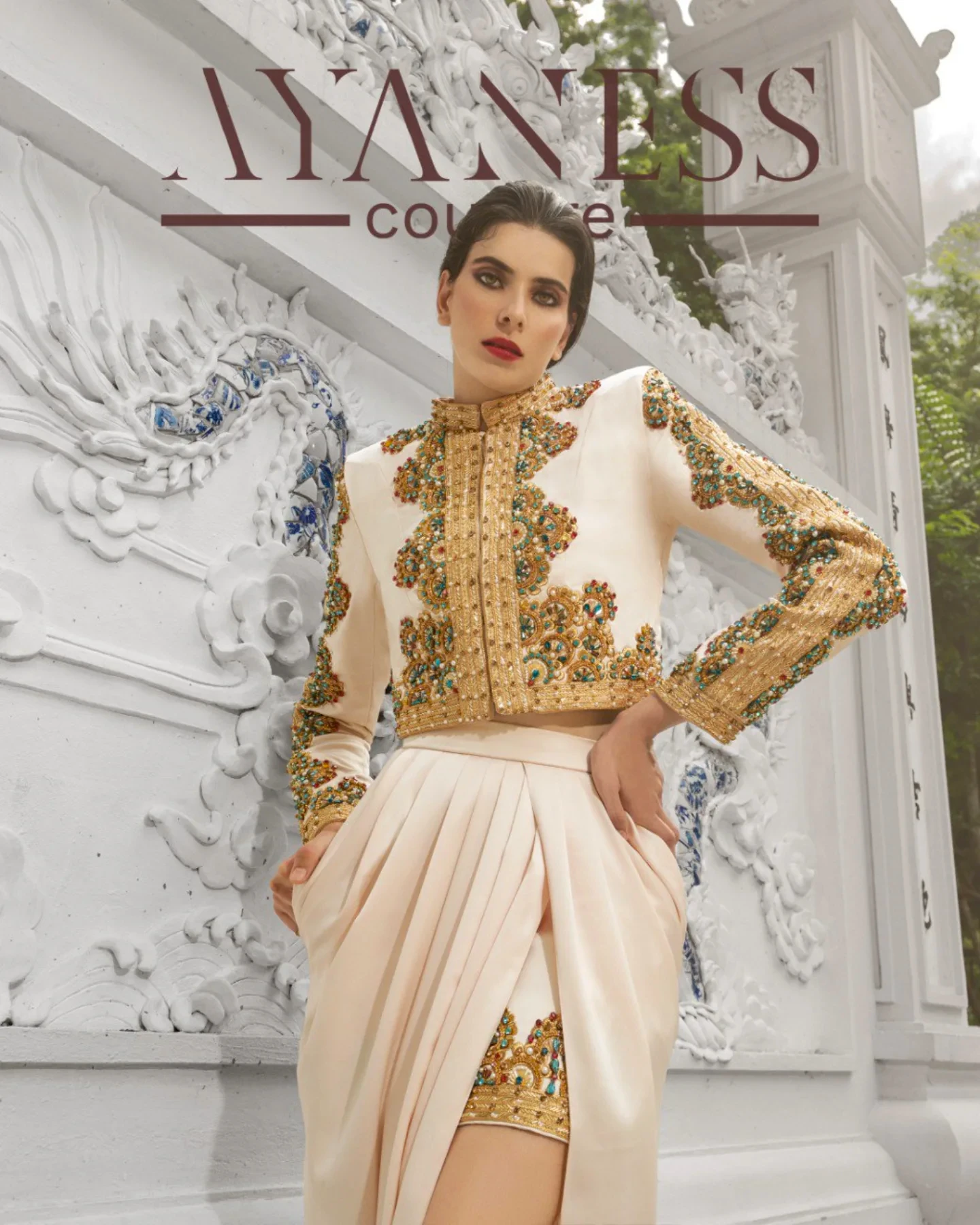 Qui est Ayaness Couture, la styliste derrière la Tasdira impériale de Mounia Benfeghoul ?