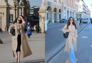 Une pièce, deux capitales. Comment Leila et Romi réinterprètent le trench coat, un classique indémodable