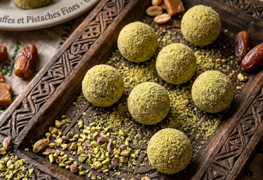 Truffes pistaches chocolat noir sans sucre