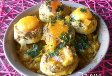 Artichauts farcis à la viande et aux oeufs