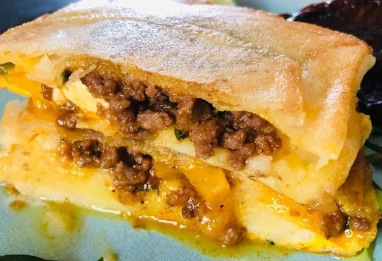 Brick (bourek) de Annaba à la viande hachée et œuf coulant