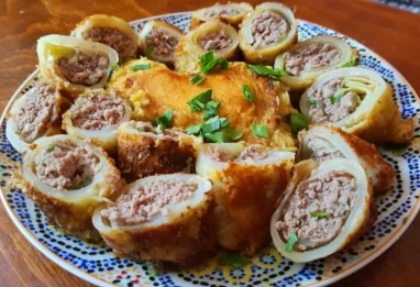 Dolma krombit : Choux farcis à la viande et sauce blanche