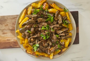 Kebda express : Sauté de foie aux frites