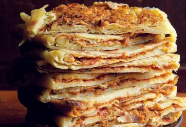 Mahjouba (mhajeb) : Crêpes algériennes farcies à la viande