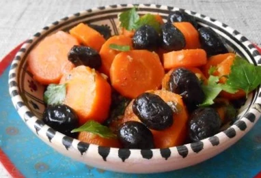 Salade de carottes aux olives noires et au persil