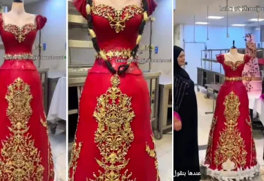 Un gâteau spectaculaire en forme de gandoura : quand la pâtisserie rend hommage à la mode algérienne