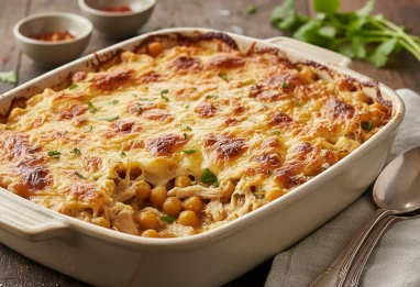 Gratin de poulet aux pois chiches