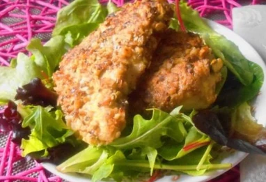 Poulet pané aux fruits secs