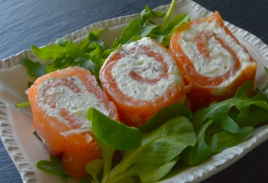 Roulades de saumon fumé fenouil, aneth