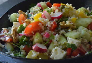 Salade de Boulgour croquante à la Feta et aux Noix
