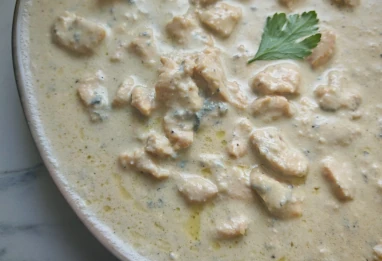 Sauce au roquefort et poulet pour pâtes et riz