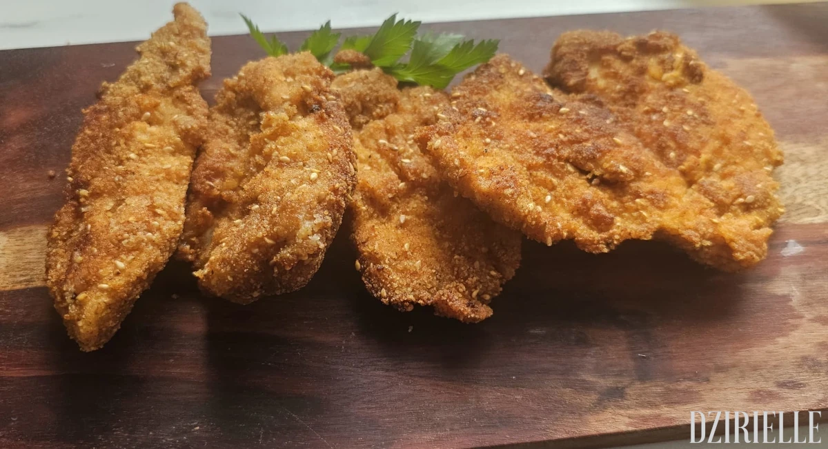 Schnitzel de poulet aux graines de sésame