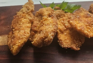 Schnitzel de poulet aux graines de sésame
