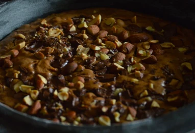 Brownie à l'huile d'argan, amandes et cacahuètes
