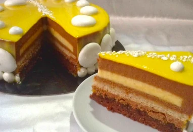 Entremets praliné citron
