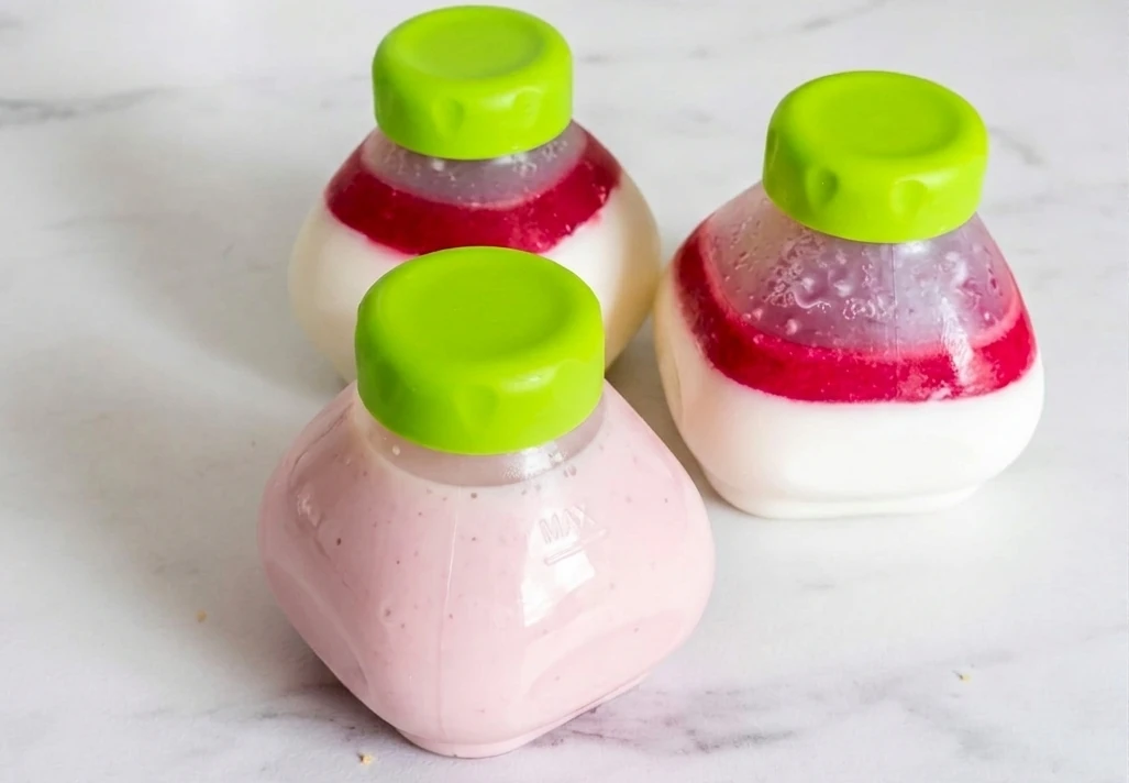 Yaourt à boire à la framboise maison (yaourtière)